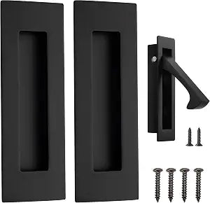 Malimali 6 Inch Pocket Door Handles and Edge Pull Set, Pocket Door Hardware