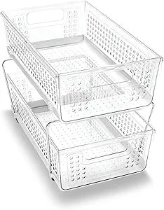 madesmart Premium Two Tier Organizer, Clear