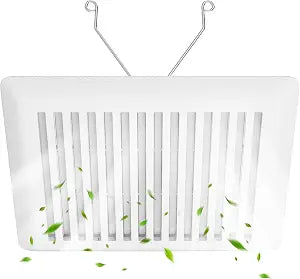 C350GN Bathroom Vent Fan Grille Cover with Springs, Compatible with Broan-Nutone 695 696N Ventilation Fans, Replace S97017068, 8.75" x 9.125"