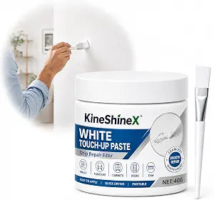 White Furniture Touch-Up Paste With Brush,for Furniture and Floor1.41oz