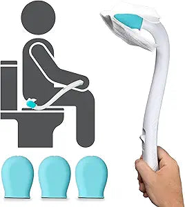 Vive Wiping Wand Toilet Aid - Bum Wipe Assist Tool for Toileting - 15" Long
