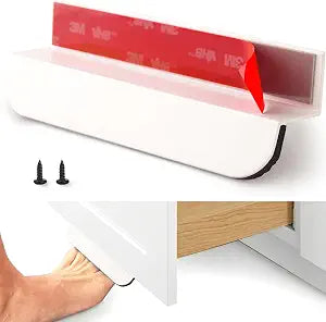 RVPEKUPE 1-Pack Under Cabinet Foot Pull, White, 4-3/4'', Aluminum