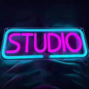 Studio Neon Sign, Music Studio LED Light for Recording Room Streaming Decor