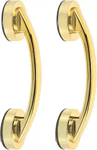 COLLBATH 2pcs Suction Cup Grab Bars for Shower and Bathtub, Large Gold Self Adhesive Handles with Strong Hold, No Drilling Bathroom Safety Grip Assist Handles for Seniors and Elderly