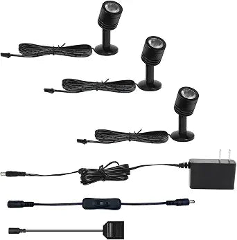 Taysing Mini LED Spotlights,3 Pack,3000K Plug in Indoor Display Lights