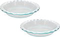 Pyrex Fluted Rim Glass Pie Plates (2-Pack) - Made in USA