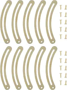 dophee 10Pcs Lid Support Hinges, Iron Recurved Lid Stay Hinges, 2.72"x0.35"