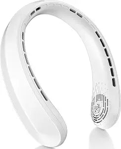 Neck Fan, Portable Fan around Neck, 5200mAh Battery Operated Wearable Personal Fan with USB Rechargeable, 3 Wind Speed,Ultra Quiet, Bladeless,Headphone Design for Travel, Men Women