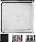Toaster Oven Replacement Parts for Gourmia GTF7655 GTF7460 GTF7465 Toaster Oven Air Fryer Combo 25 QT, Air Fryer Drip Tray Crumb Tray Accessories Basket Pan Plate Rack, Dishwasher Safe