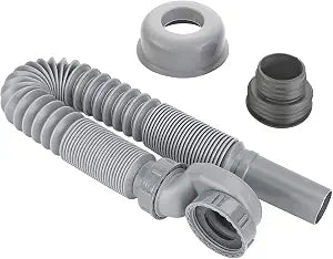Qrity 1 Pcs Bathtub Shower Drain Pipe, 1-1/2 Inch Low Profile P Trap, Expandable Freestanding Tub Drain Pipe, for Bath and RV