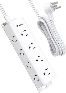 Surge Protector Power Strip, 12 Wide Spaced Multi Outlets, Wall Mount