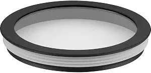 Progress Lighting 6" Clear Glass Cylinder Lens Cover, Black