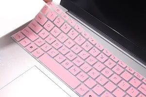 Silicone Keyboard Cover Skin Compatible for HP OmniBook 7 Laptop 16 16-ay 16-az Series 16-ay0087nr 16-az0097nr, HP OmniBook 7 17.3 AI PC 17-dc Series 17-dc0000nr (NOT for 16-au 17-dd Series) (Pink)