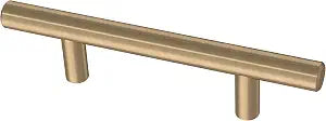 Franklin Brass (10-Pack)  Champagne Bronze Cabinet Handles, 3 Inch Hole Center, Modern Pulls for Drawers, Kitchen Cabinet Door, Dressers | Solid Bar