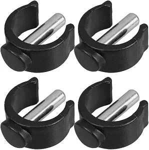 FOMIYES 4 Pcs C-Shape Clamp Lock for Toilet Chairs Adjustable Buckles for 22Mm Tube Walkers and Crutches Replacement Clips Commode and Shower Seat