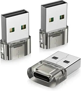 Basesailor USB to USB C Car Charger Adapter 3Pack,USBC CarPlay Converter