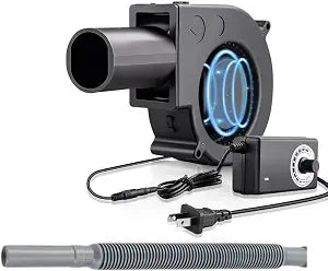 Martians BBQ Blower Fan - 97mm x 33mm - 12V with 110V  240V AC Plug Variable Speed Controller for Outdoor Grilling, Camping Cooking Charcoal Starter  Efficient Fire Bellowing Tool