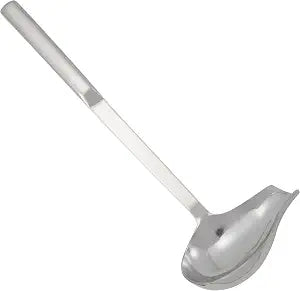 Winco 2 oz Spout Stainless Steel Ladle