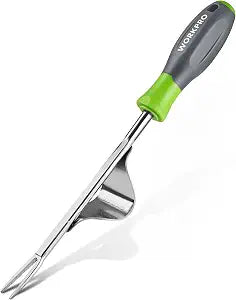 WORKPRO Weed Puller Tool, Metal Leverage Base and V-Shaped Forks