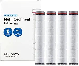 Shower Filter Replacement Cartridges  Chlorine Reducing Refill Filters (4 Filters) for Handheld Showerhead, Made in Korea