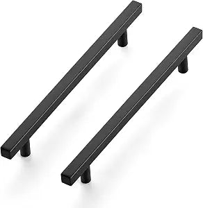 Ravinte Matte Black Cabinet Square Pulls Handles, 7-1/2 Inch, 5 Pack