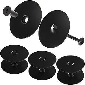 Door Hole Cover Plate 3 Pack, Matte Black Deadbolt and Door Knob Hole Cover with Screws, Metal Door Lock Cover Plate for Interior and Exterior Doors, Fits Standard Door Holes