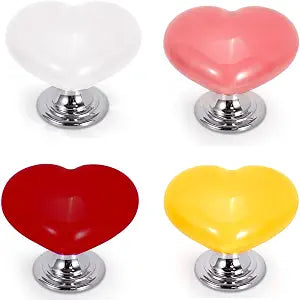 Toilet Button Pusher Heart Shaped Flush Button, 4 Count