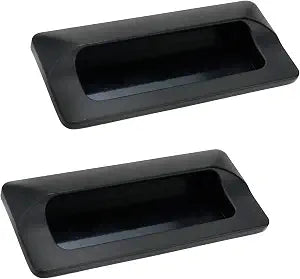 2pcs Concealed Recessed Pull Handles, 4 x 2 Inch, Matte Black