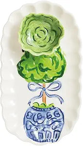 Mud Pie Ceramic Topiary Tray Tidbit Set