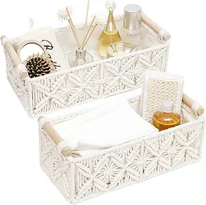 Boho Decor Basket for Toilelt Paper Storage Baskets for Organizing