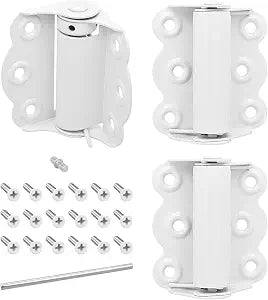 Nuk3y Screen Door Spring Hinge Set, 2-3/4"", Set Includes 2 Self-Closing Hinges & 1 Adjustable Self-Closing Hinge. (White)