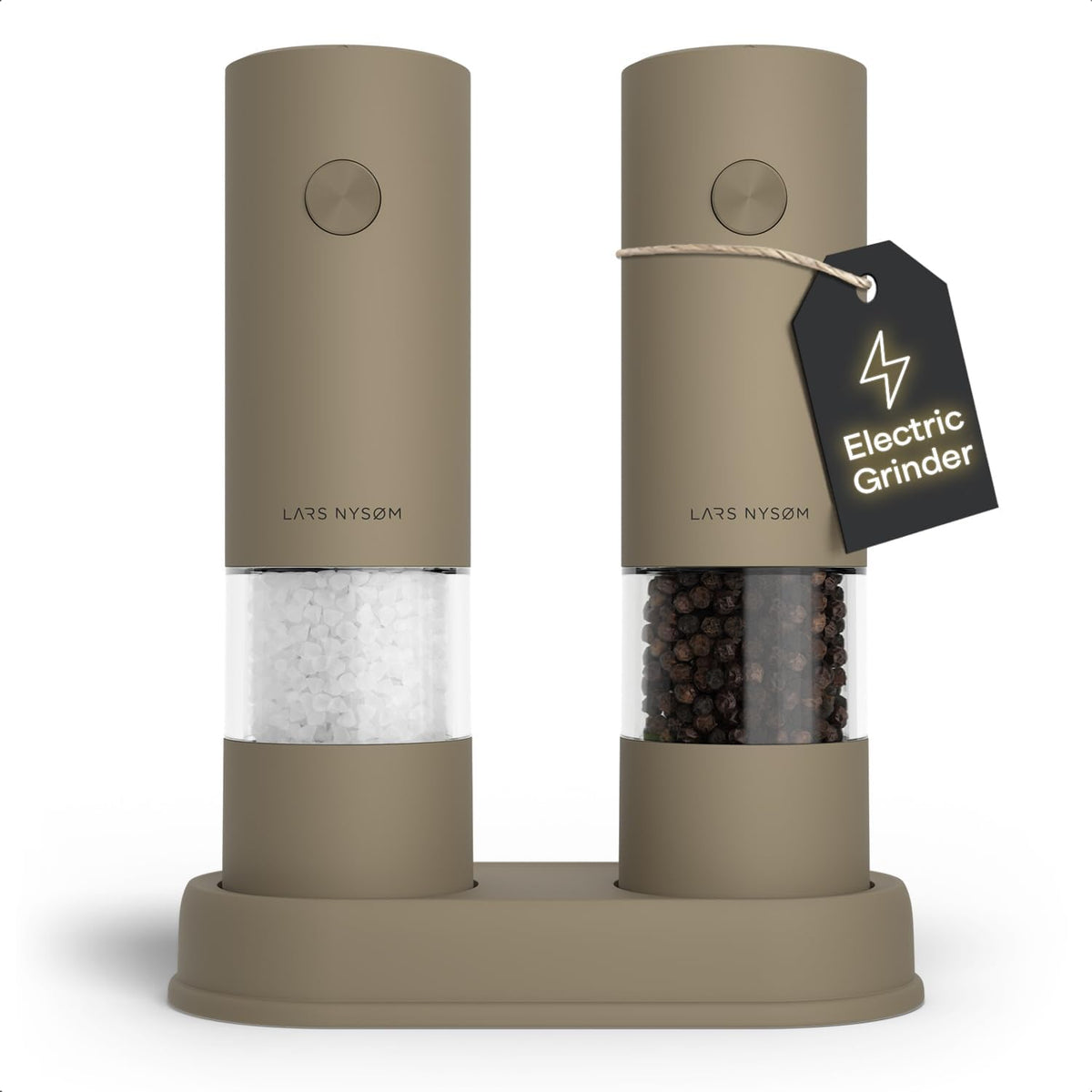 LARS NYSÃ˜M Electric Salt and Pepper Grinder Set - Salt and Pepper Mill Set