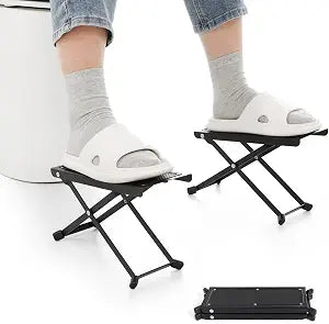 Foldable Toilet Stool - Portable Travel Poop Stool for Toilet, 7" and 9" Adjustable Heights, Improve Bathroom Posture and Comfort