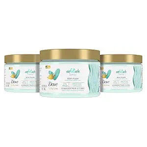 Dove Body Love Body Polish Exfoliate Away 3 Count for Rough, Bumpy Skin Body Scrub with AHAs for Silky Smooth Skin 12 oz