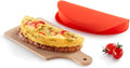 LÃ©kuÃ© Microwave Omelette Maker | Red | 100% Platinum Silicone Easy Steam Egg Omelette Cooker | Dishwasher, Freezer-Safe, Heat-Resistant Case | Recipes Included