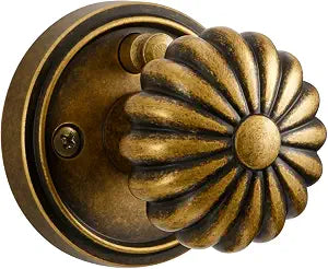 Door Knob Antique Brass Retro Privacy Vintage Door Handle, 1 Pack