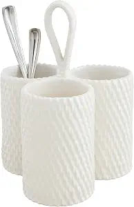 Mud Pie Woven Utensil Holder; 8 1/2" x 7" Dia