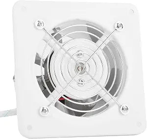 25W Wall Mounted Exhaust Fan 220V Quiet Bathroom Ventilation Fan with Copper Motor for Kitchen Garage Toilet Vent 100mm Air Extractor 140m/H Low Noise