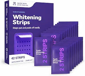Purple Teeth Whitening Strips, 42 Strips 21 Treatments