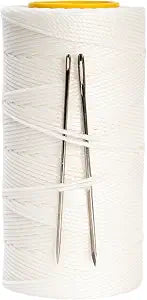 Sail Repair Kit with Sail Needle, Thick Waxed String Whipping Twine White