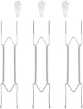 3 Pack Plate Hangers, Suitable for 10-14 inch Art Plate, Silver