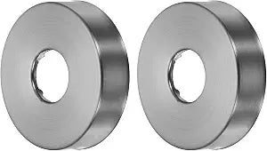 uxcell 2Pcs Shower Arm Flange, 2.4"x0.6" 304 Stainless Steel Round Escutcheon Plate Replacement for 0.83" Dia. Pipes Universal Shower Head Arm Covering Gaps Holes, Gray