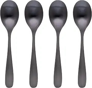 Cambridge 5011H6HCW01 Eliana Black Teaspoons, Set of 4