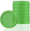 Picowe Plastic Sprouting Lids, Sprouting Jar Strainer Lid, for 86mm Wide Mouth Mason Jars, Canning Jars, Suit for Grow Bean Sprouts, Alfalfa, Salad Sprouts(8 Pack,Green)