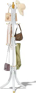 Free-Standing Coat Rack Metal Stand Hanger 12-Hooks Organizer