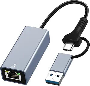 USB C to Ethernet Adapter,USB C to RJ45 Gigabit LAN 1000 Mbps Wired Network