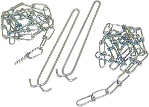 Lithonia Lighting 36-Inch Hanging Chain Kit for Ceiling Light Fixtures, 2 Chains & 2 Hooks for LED Strip Lights and High Bays, Supports 3540 lb, Indoor Warehouse or Garage Light Fixture Suspension