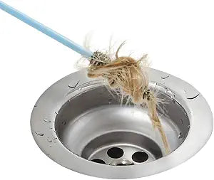 SAGEFINDS Flexible Drain Cleaning Sticks | Quickly Removes Clogs | Effective in Sinks, Tubs, Showers |Easily Pulls Out Hair and Filth | Long 19.5 Handle | Disposable | 12 Pack