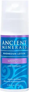 Ancient Minerals Magnesium Lotion Goodnight, Melatonin & MSM, 3.3oz