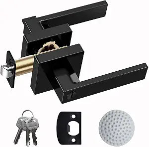 Matte Black Door Handle Heavy Duty, Keyed Alike Entry Door Lever